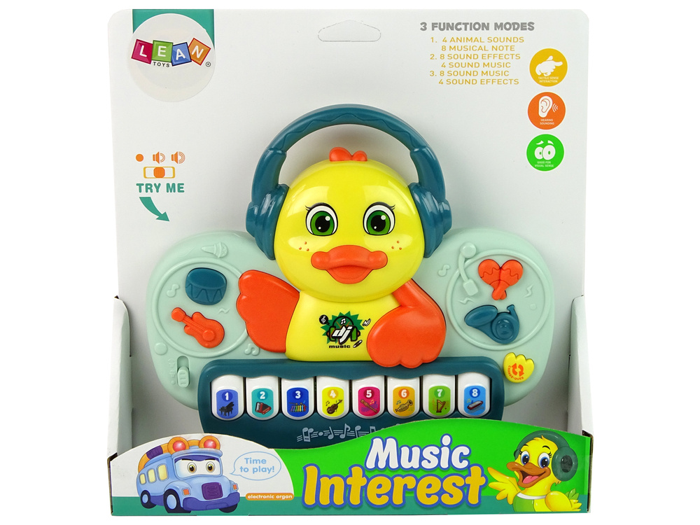 Lean toys interaktyvus piano duck dj garsas muzikos instrumentai melodijos