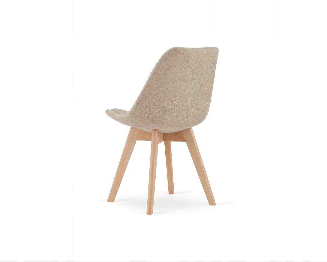 Hana hkk39 beige, minštų medinių kojų kėdė