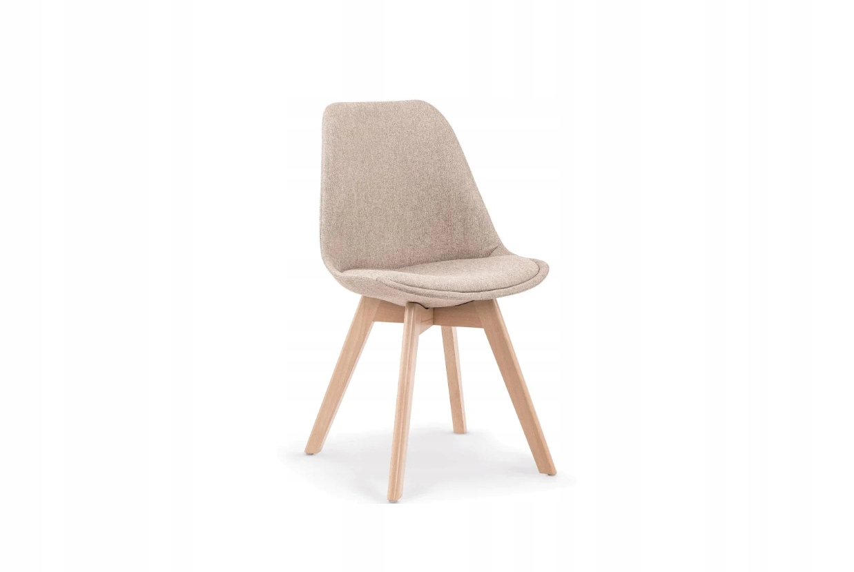 Hana hkk39 beige, minštų medinių kojų kėdė