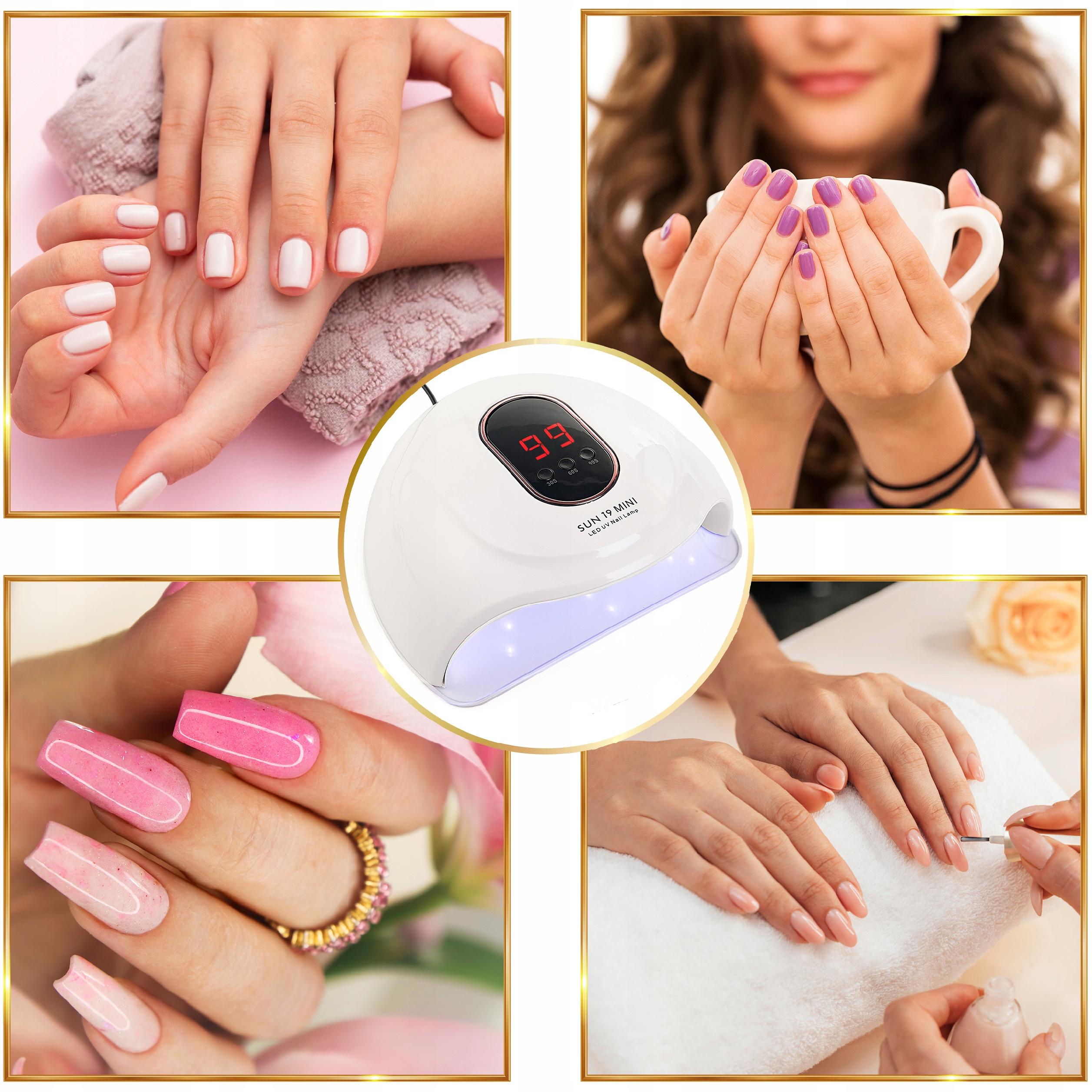 Nubile lamp uv hibridai geliai sun 19 mini lcd dual led 72w usb manikiūras