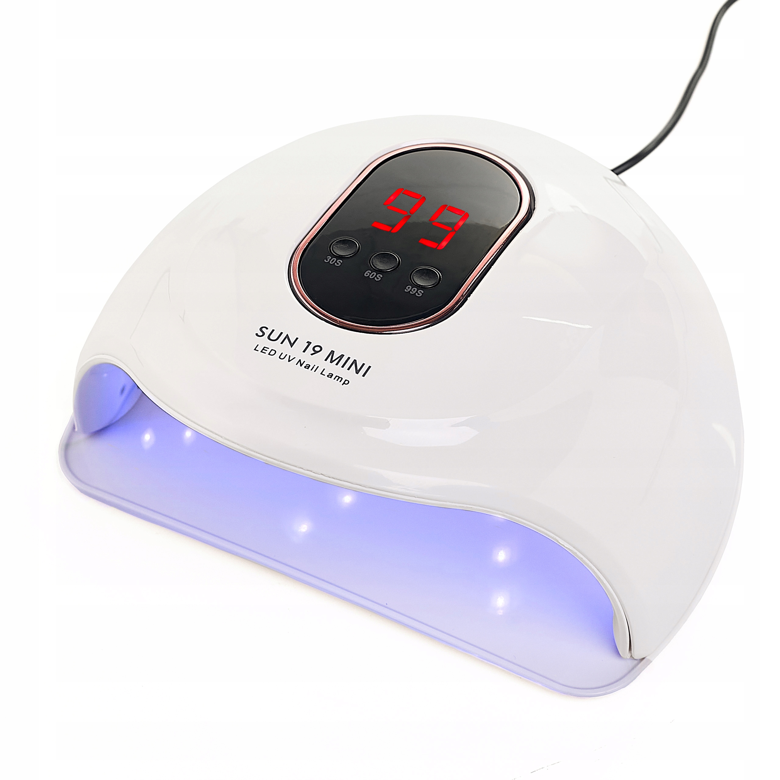 Nubile lamp uv hibridai geliai sun 19 mini lcd dual led 72w usb manikiūras