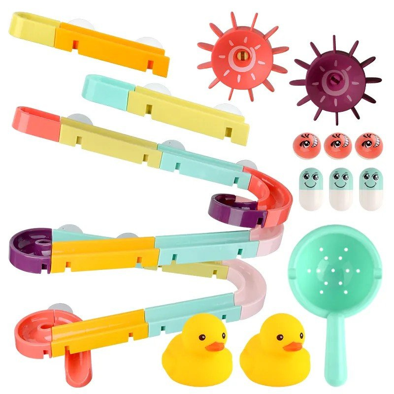 Vonios žaislų takelis lean toys, 44 el.