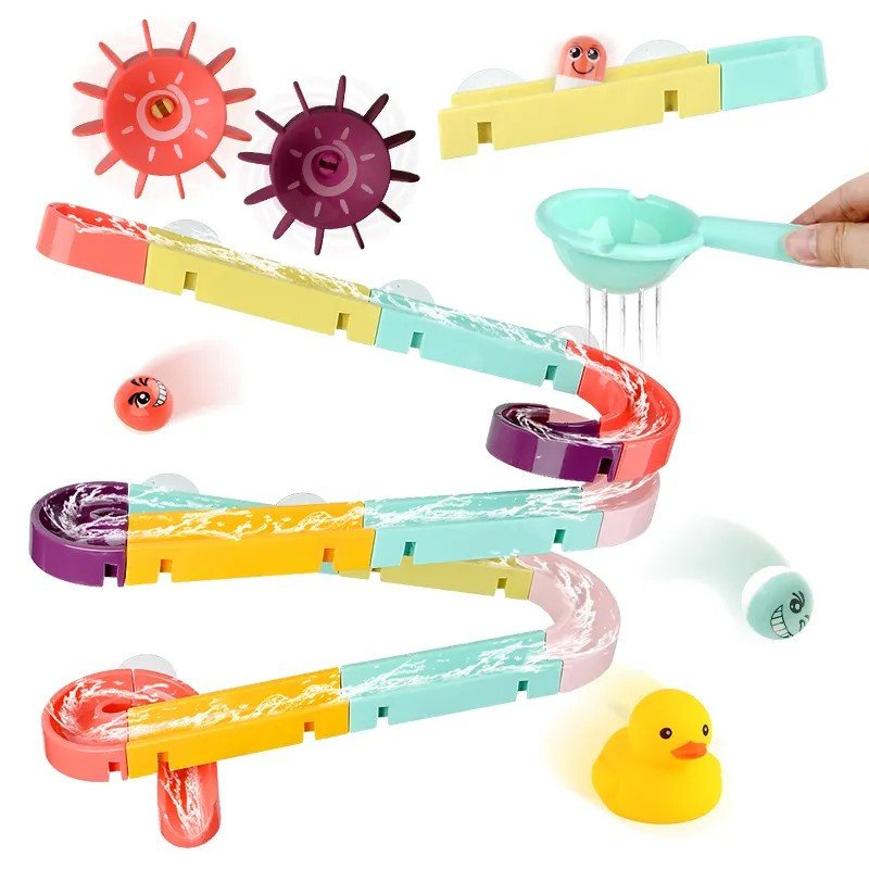 Vonios žaislų takelis lean toys, 44 el.