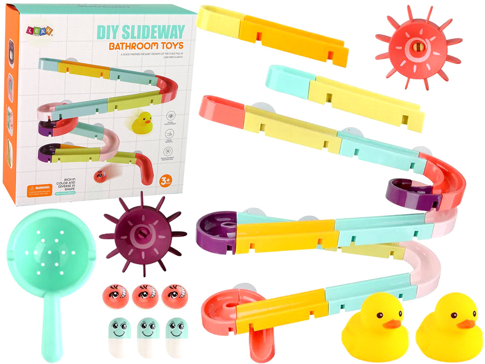 Vonios žaislų takelis lean toys, 44 el.