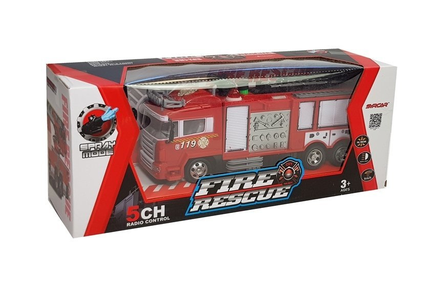 Nuotoliniu būdu valdomas gaisrinės automobilis, 30x12x10 cm