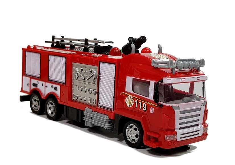 Nuotoliniu būdu valdomas gaisrinės automobilis, 30x12x10 cm 2