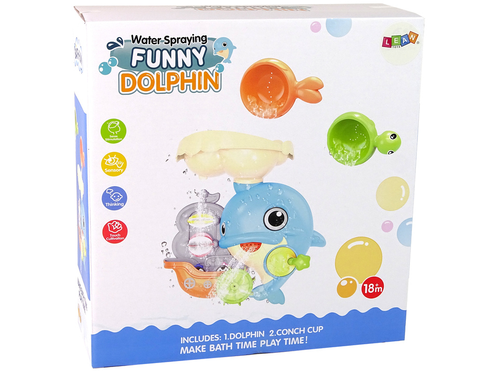 Vonios žaislas lean toys funny dolphin