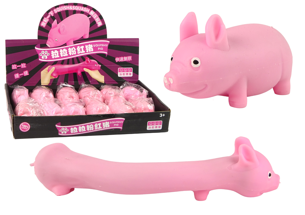 Sensorinis žaislas lean toys paršelis, rožinis