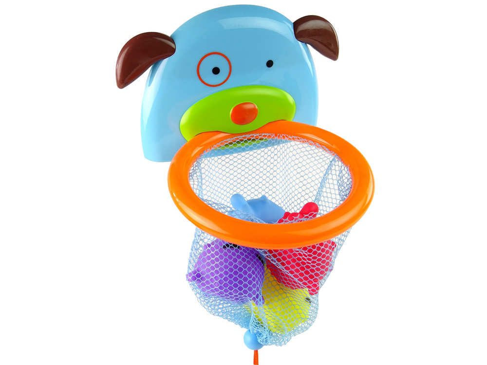 Vonios žaislų rinkinys mini krepšinis lean toys, 5d.