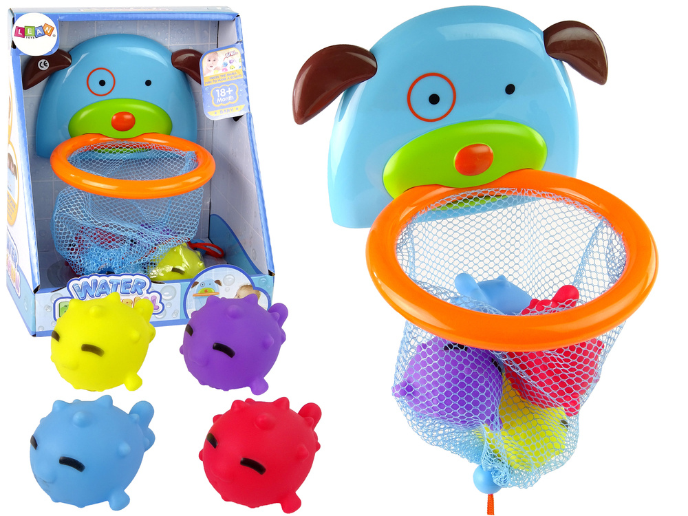 Vonios žaislų rinkinys mini krepšinis lean toys, 5d.