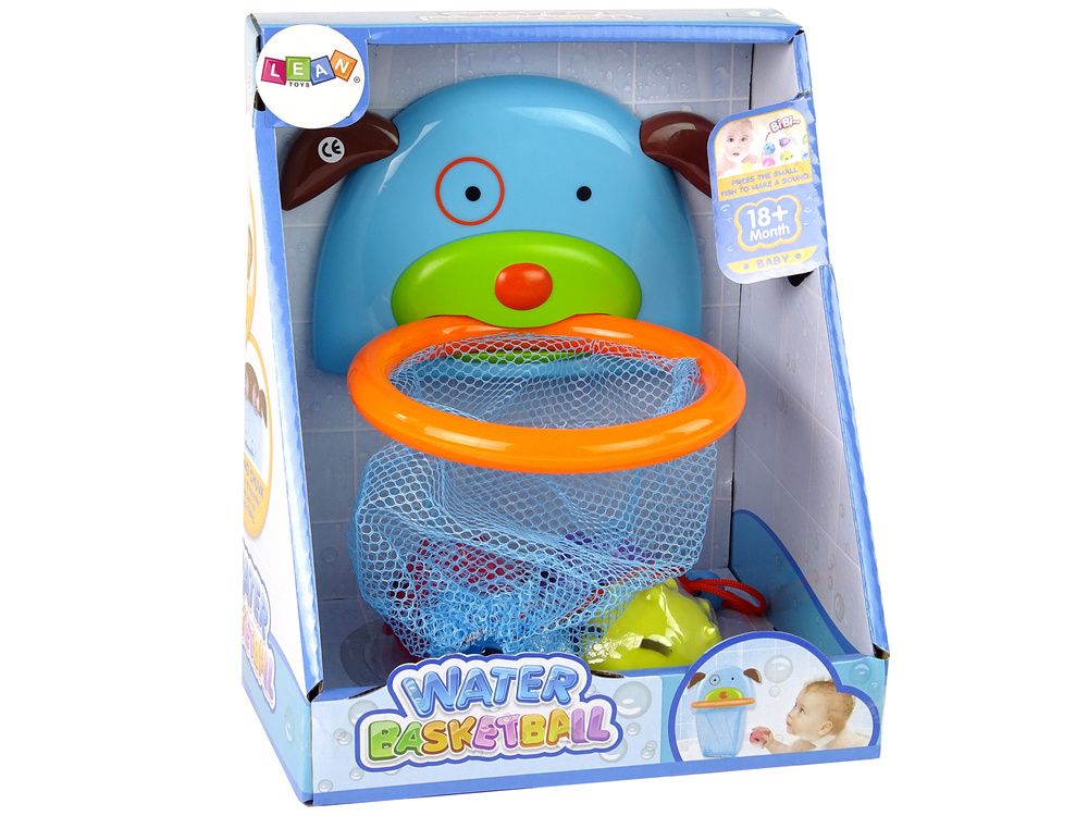 Vonios žaislų rinkinys mini krepšinis lean toys, 5d.