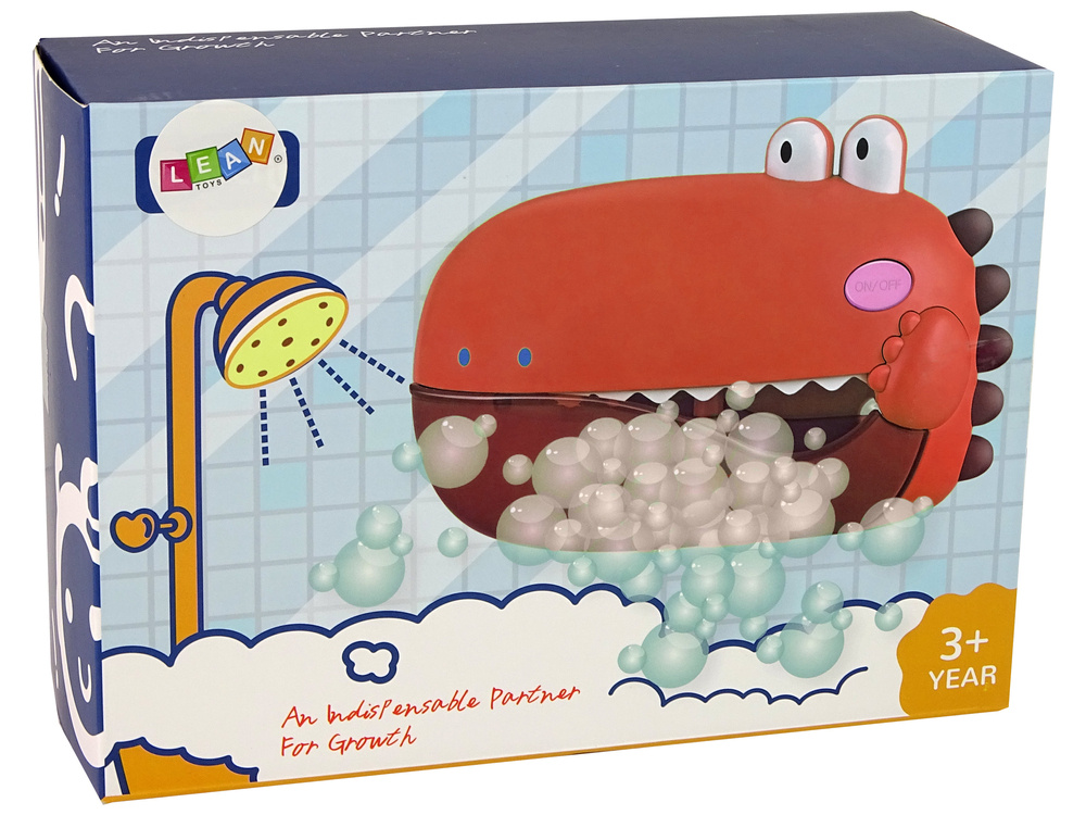 Muilo burbulų žaislas maudynėms dinozauras leantoys, raudonas