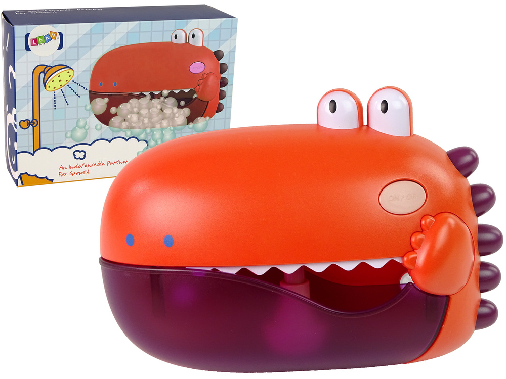 Muilo burbulų žaislas maudynėms dinozauras leantoys, raudonas