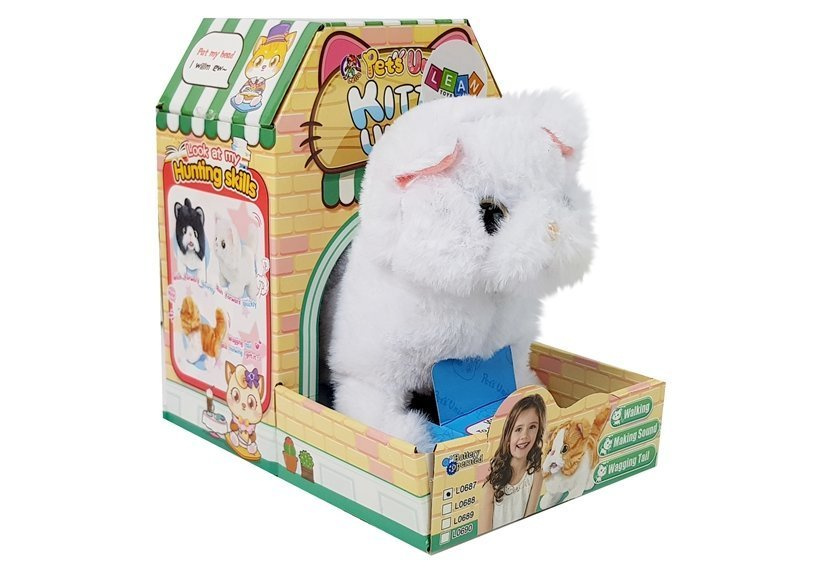 Interaktyvi katė lean toys, balta