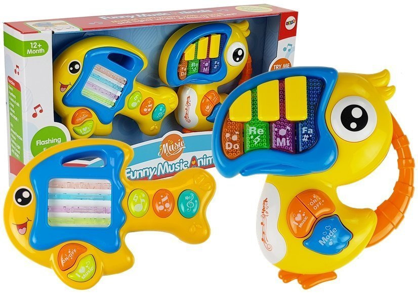 Vaikiškas pianinas ir gitara lean toys funny music animals