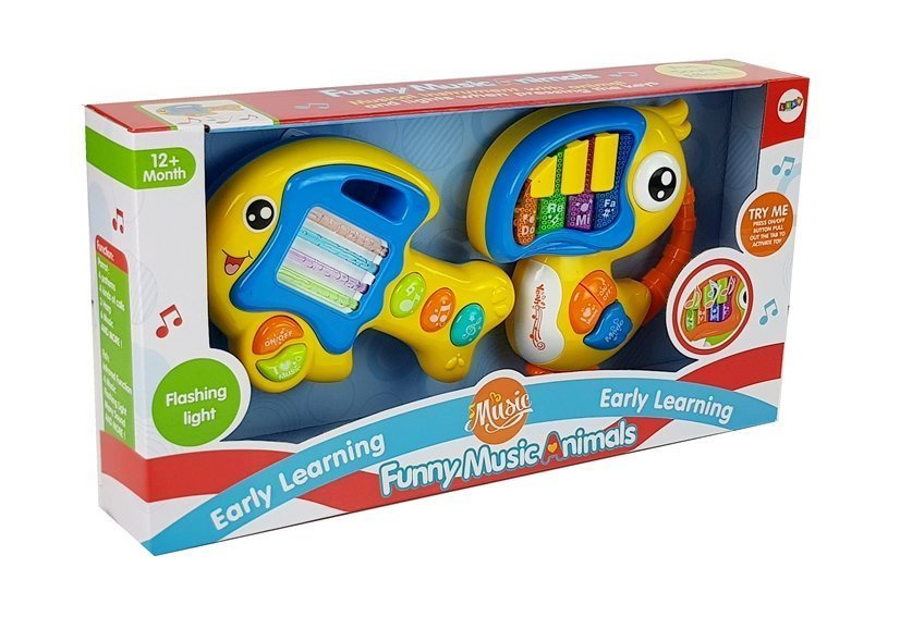 Vaikiškas pianinas ir gitara lean toys funny music animals