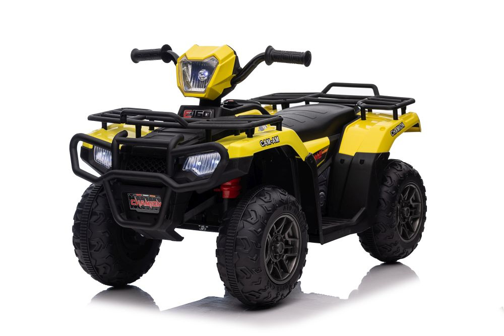Vienvietis vaikiškas elektromobilis quad jc915, geltonas