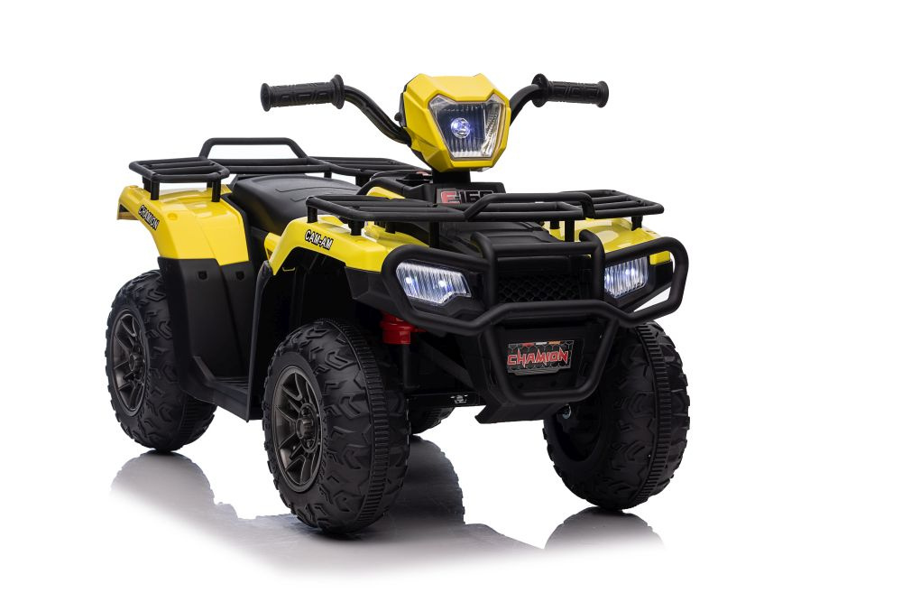 Vienvietis vaikiškas elektromobilis quad jc915, geltonas
