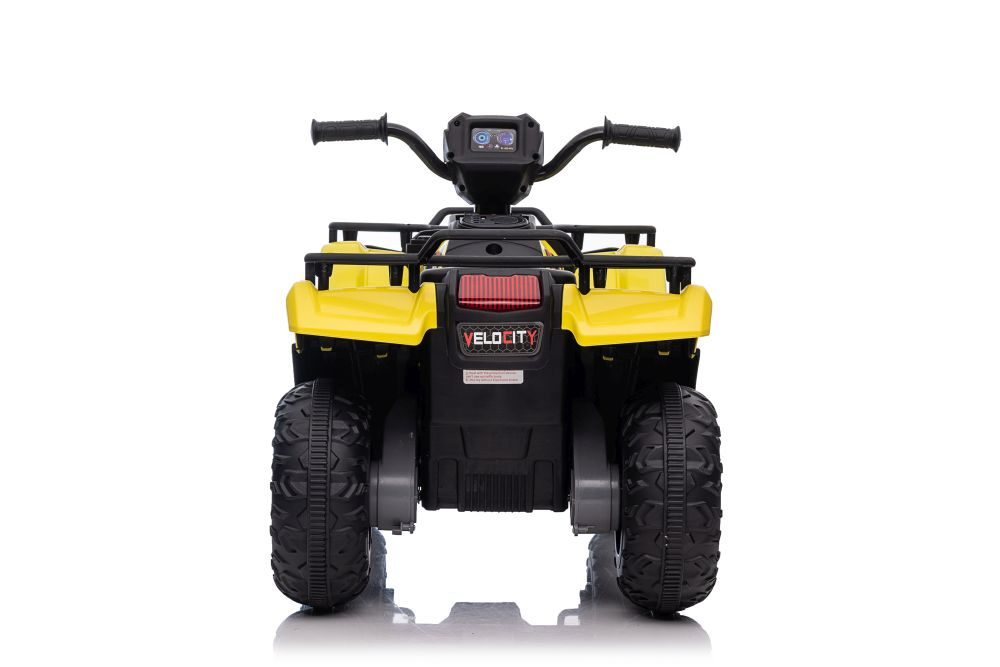 Vienvietis vaikiškas elektromobilis quad jc915, geltonas