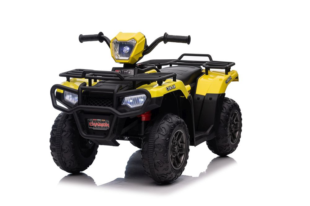 Vienvietis vaikiškas elektromobilis quad jc915, geltonas