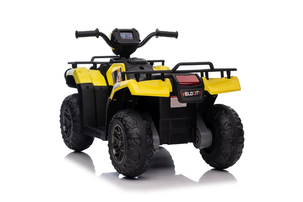 Vienvietis vaikiškas elektromobilis quad jc915, geltonas