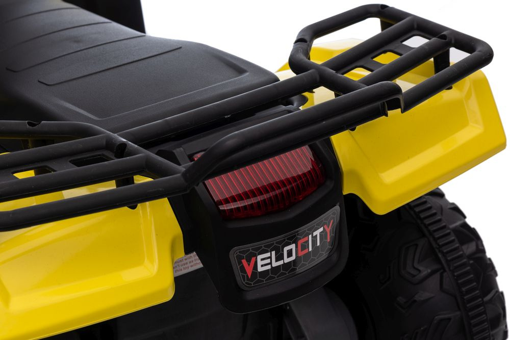 Vienvietis vaikiškas elektromobilis quad jc915, geltonas