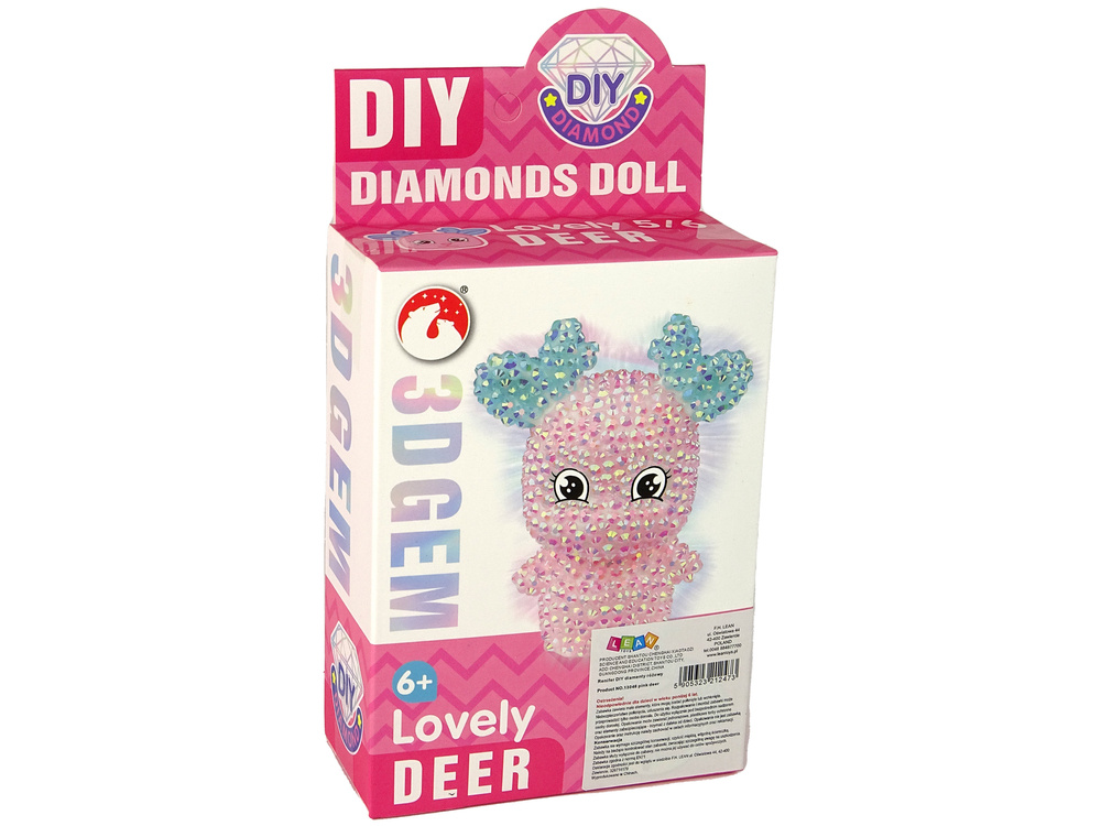 Kūrybinis rinkinys diamond reindeer 3d, rožinis