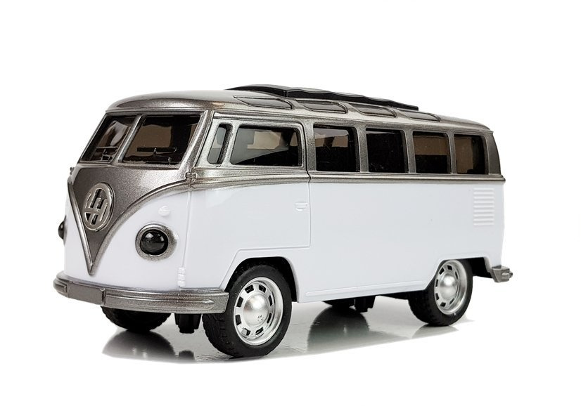 Autobusas su garso ir šviesos efektais lean toys, baltas