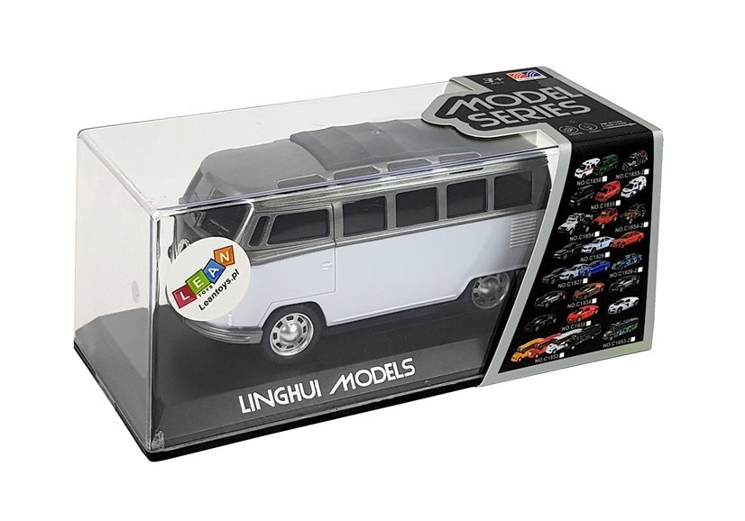 Autobusas su garso ir šviesos efektais lean toys, baltas
