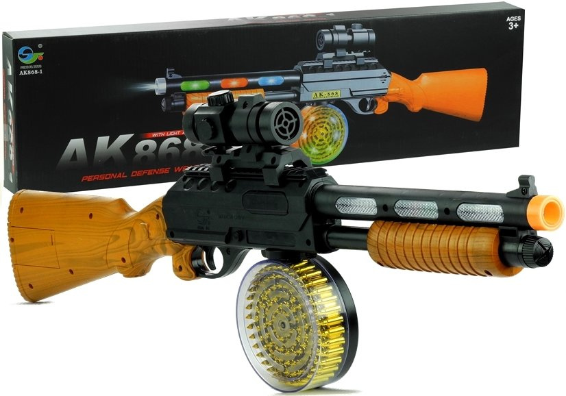 Žaislinis šautuvas lean toys ak 868-1 lights game, 60 cm