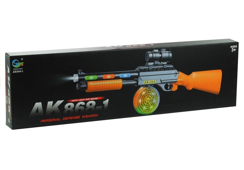 Žaislinis šautuvas lean toys ak 868-1 lights game, 60 cm