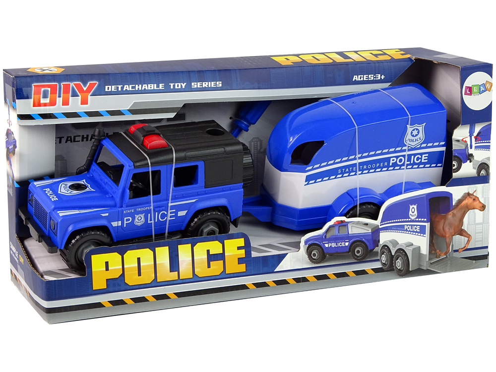 Policijos automobilis su priekaba leantoys