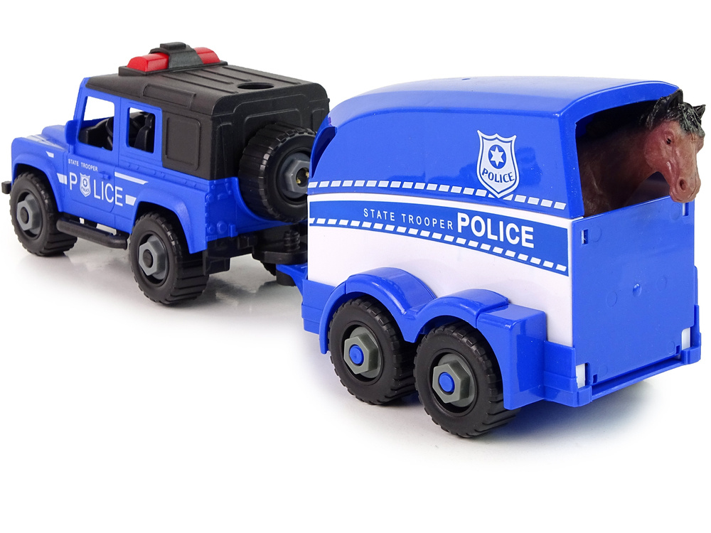 Policijos automobilis su priekaba leantoys
