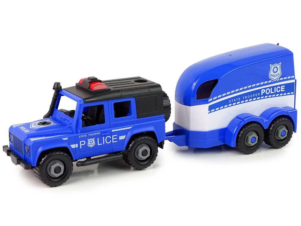 Policijos automobilis su priekaba leantoys