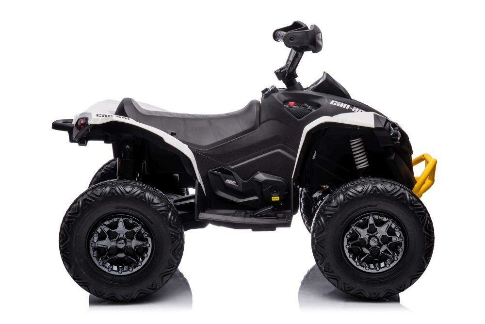 Vienvietis vaikiškas elektromobilis quad, baltas/juodas