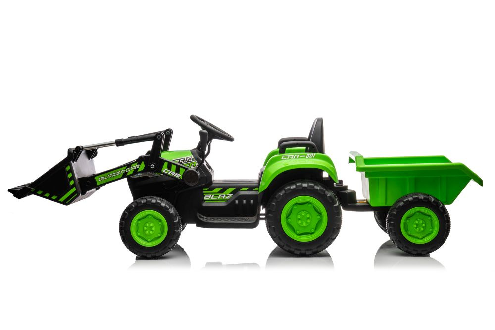 Elektrinis traktorius vaikams bw-x002a, žalias