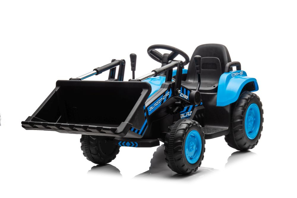 Vienvietis elektrinis traktorius vaikams bw-x002a, mėlynas