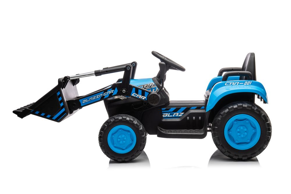 Vienvietis elektrinis traktorius vaikams bw-x002a, mėlynas