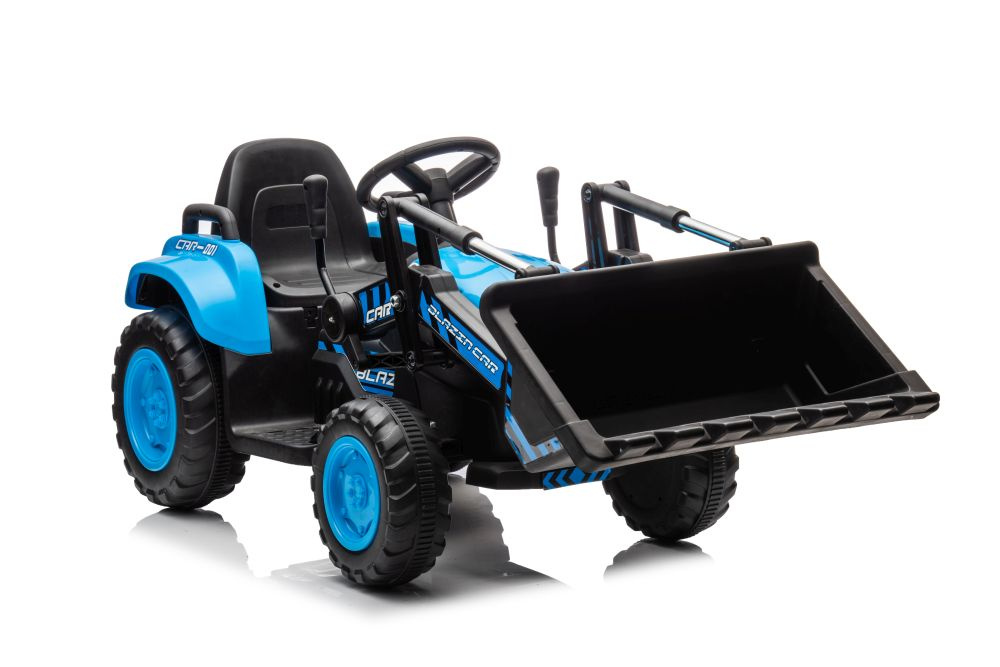 Vienvietis elektrinis traktorius vaikams bw-x002a, mėlynas