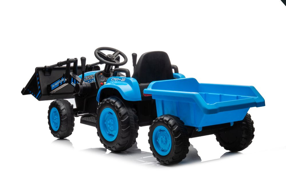 Vienvietis elektrinis traktorius vaikams bw-x002a, mėlynas