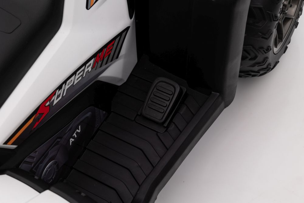 Vienvietis vaikiškas elektromobilis quad jc915, baltas