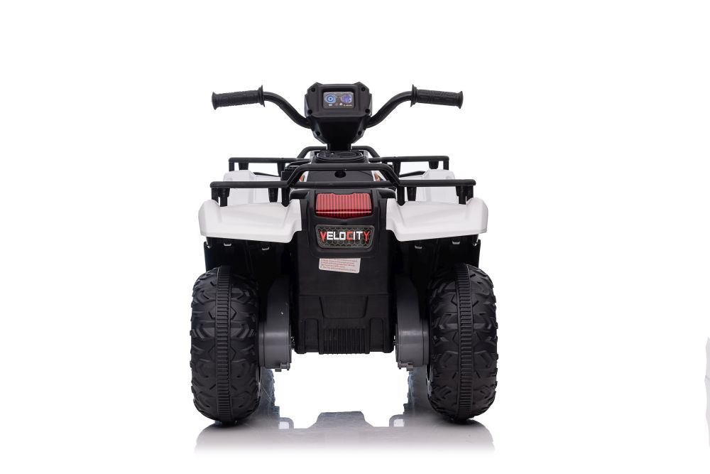 Vienvietis vaikiškas elektromobilis quad jc915, baltas