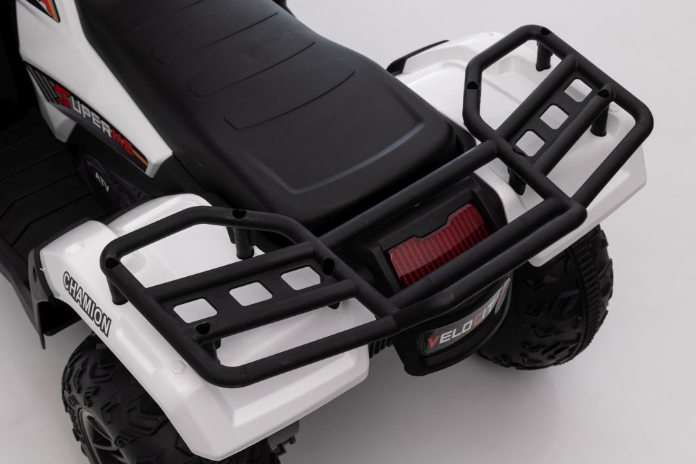 Vienvietis vaikiškas elektromobilis quad jc915, baltas