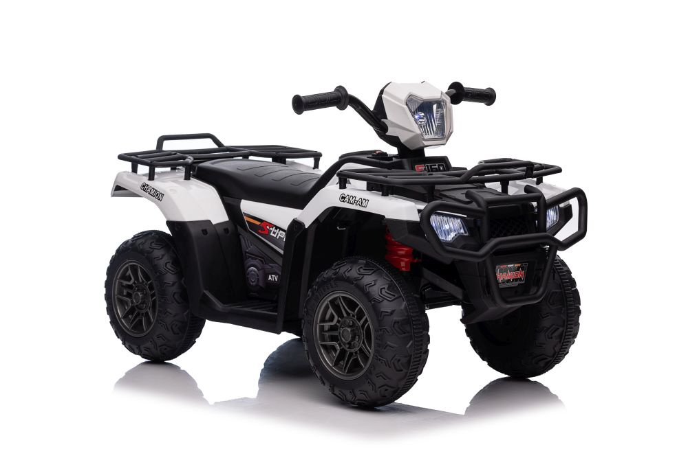 Vienvietis vaikiškas elektromobilis quad jc915, baltas
