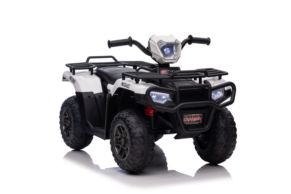 Vienvietis vaikiškas elektromobilis quad jc915, baltas