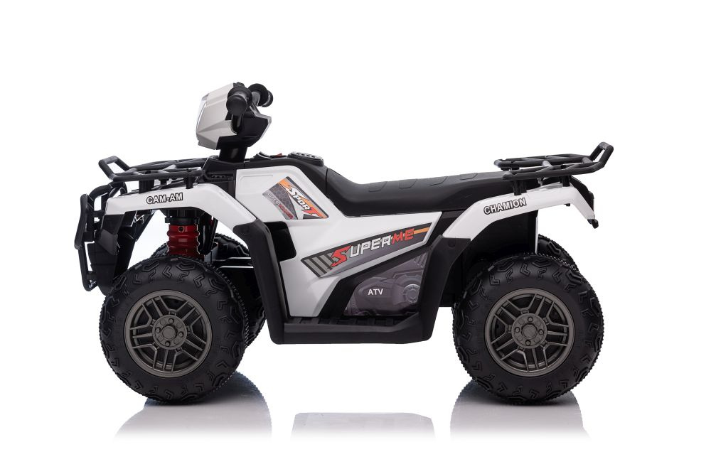 Vienvietis vaikiškas elektromobilis quad jc915, baltas