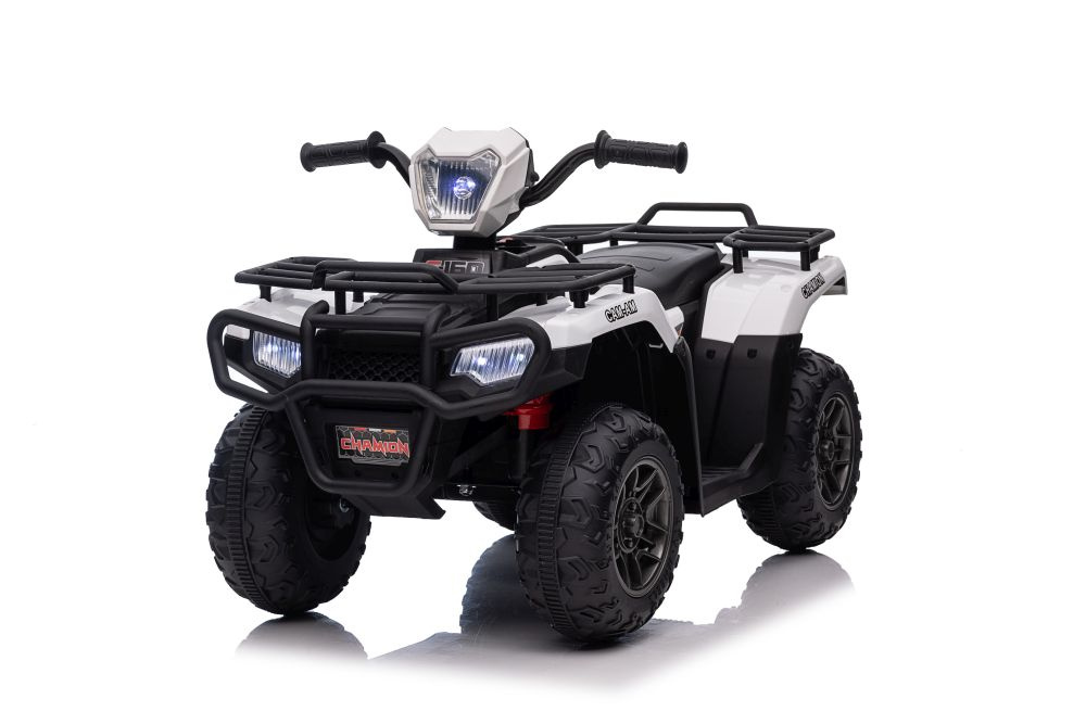 Vienvietis vaikiškas elektromobilis quad jc915, baltas