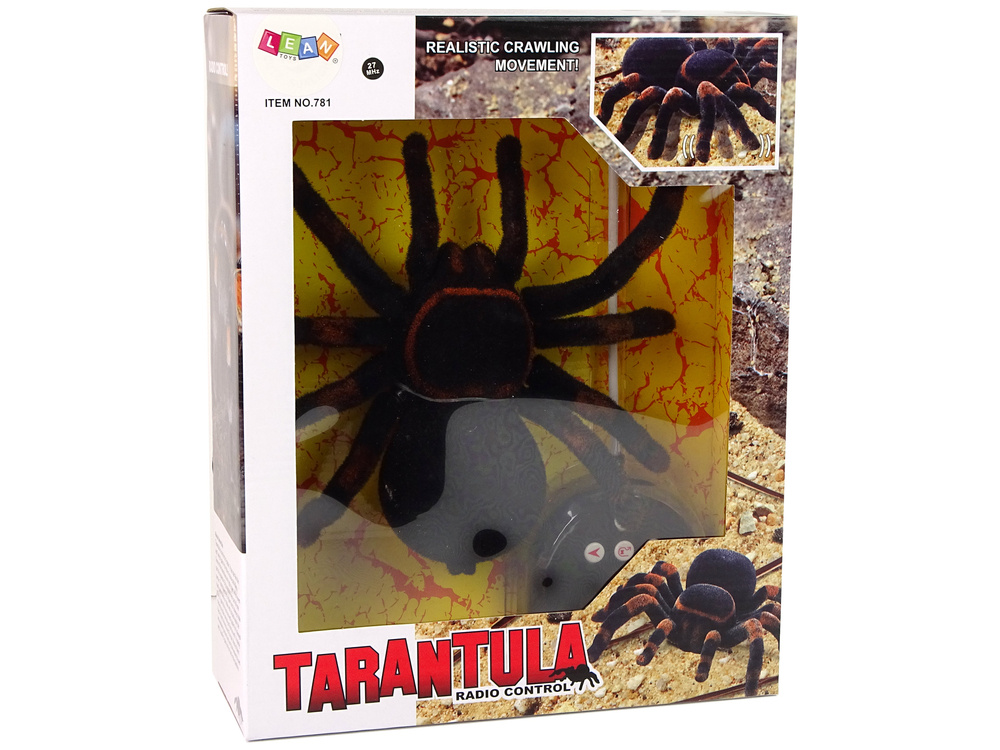 Nuotoliniu būdu valdomas voras tarantula black r/c spider, juodas