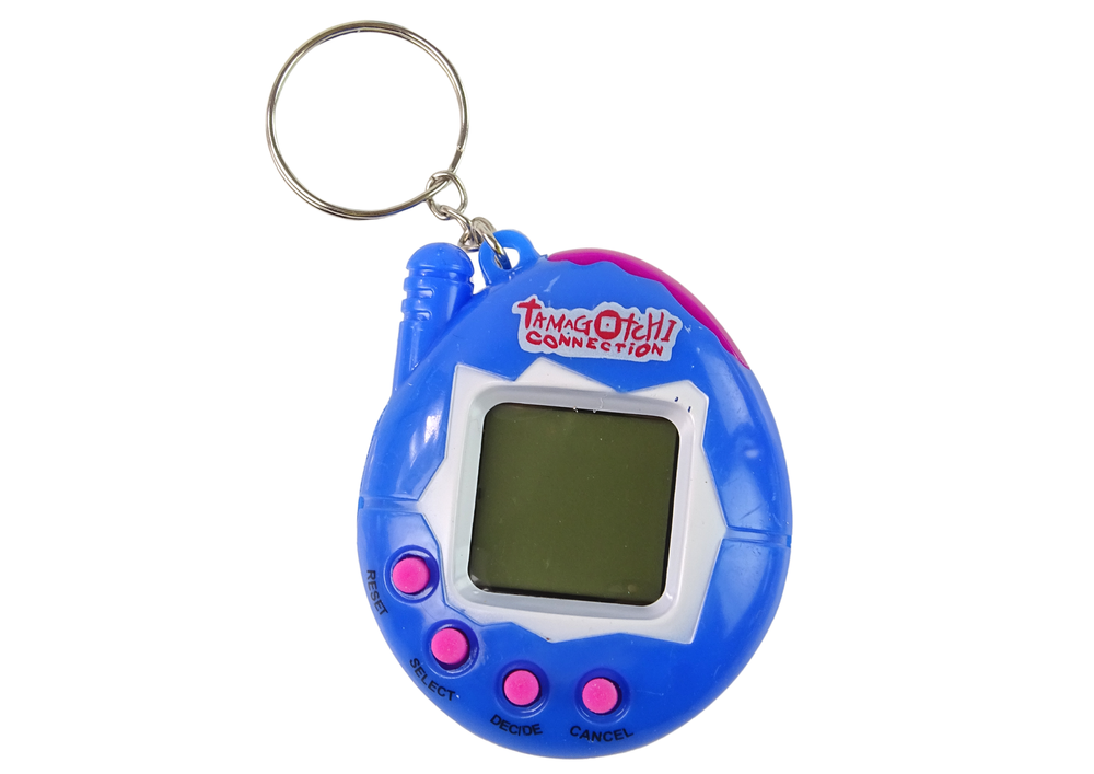 Elektroninis gyvūnėlis Tamagotchi mėlyname kiaušinyje