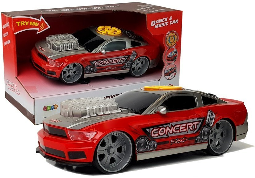 Vaikiškas automobilis su kolonėlėmis ir šviesomis lean toys